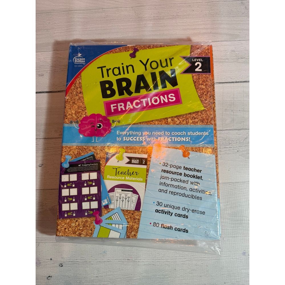 Carson Dellosa Train your brain fractions‎ level 2 NEW
